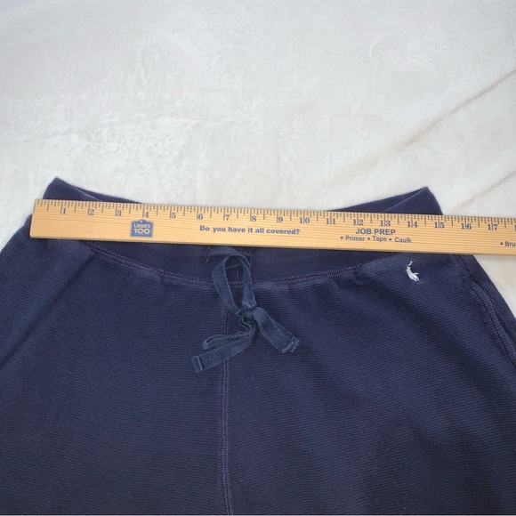 Polo Ralph Lauren navy blue waffle knit sleep pants loungewear size large pocket - Picture 11 of 11